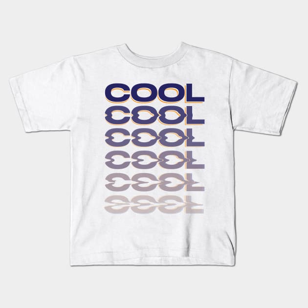 COOL Wave Warp Kids T-Shirt by Julia Newman Studio